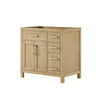 Custom image for Whitewashed Oak with Brushed Gold Trim / No Mirror