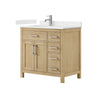 Custom image for Whitewashed Oak with Brushed Nickel Trim / Carrara Cultured Marble / No Mirror