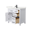 Custom image for White with Matte Black Trim / Giotto Quartz / No Mirror