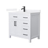 Custom image for White with Matte Black Trim / White Quartz / No Mirror