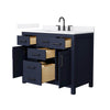 Custom image for Dark Blue with Matte Black Trim / White Quartz / No Mirror