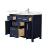 Custom image for Dark Blue with Brushed Nickel Trim / Giotto Quartz / No Mirror