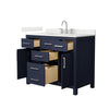 Custom image for Dark Blue with Brushed Nickel Trim / Giotto Quartz / No Mirror