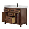Custom image for Dark Walnut with Matte Black Trim / Carrara Cultured Marble / No Mirror