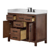 Custom image for Dark Walnut with Matte Black Trim / Carrara Cultured Marble / No Mirror