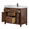 Custom image for Dark Walnut with Matte Black Trim / Giotto Quartz / No Mirror