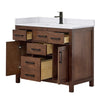 Custom image for Dark Walnut with Matte Black Trim / White Cultured Marble / No Mirror