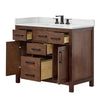 Custom image for Dark Walnut with Matte Black Trim / White Quartz / No Mirror