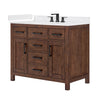 Custom image for Dark Walnut with Matte Black Trim / White Quartz / No Mirror