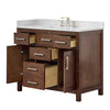 Custom image for Dark Walnut with Brushed Nickel Trim / Carrara Cultured Marble / No Mirror