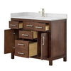Custom image for Dark Walnut with Brushed Nickel Trim / Giotto Quartz / No Mirror