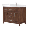 Custom image for Dark Walnut with Brushed Nickel Trim / Giotto Quartz / No Mirror