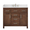 Custom image for Dark Walnut with Brushed Nickel Trim / Giotto Quartz / No Mirror