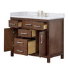 Custom image for Dark Walnut with Brushed Nickel Trim / White Cultured Marble / No Mirror