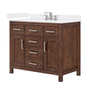 Custom image for Dark Walnut with Brushed Nickel Trim / White Cultured Marble / No Mirror