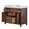 Custom image for Dark Walnut with Brushed Nickel Trim / White Quartz / No Mirror