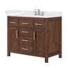 Custom image for Dark Walnut with Brushed Nickel Trim / White Quartz / No Mirror