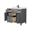 Custom image for Dark Gray with Matte Black Trim / White Cultured Marble / No Mirror