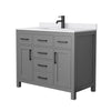 Custom image for Dark Gray with Matte Black Trim / White Cultured Marble / No Mirror