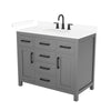 Custom image for Dark Gray with Matte Black Trim / White Cultured Marble / No Mirror