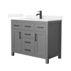 Custom image for Dark Gray with Matte Black Trim / White Quartz / No Mirror