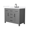 Custom image for Dark Gray with Matte Black Trim / White Quartz / No Mirror