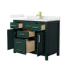 Custom image for Green with Brushed Gold Trim / Giotto Quartz / No Mirror
