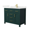 Custom image for Green with Brushed Gold Trim / Giotto Quartz / No Mirror