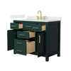 Custom image for Green with Brushed Gold Trim / Giotto Quartz / No Mirror