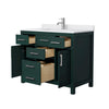 Custom image for Green with Brushed Nickel Trim / White Cultured Marble / No Mirror