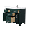 Custom image for Green with Brushed Nickel Trim / White Quartz / No Mirror