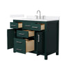 Custom image for Green with Brushed Nickel Trim / White Quartz / No Mirror