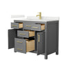 Custom image for Dark Gray with Brushed Gold Trim / Giotto Quartz / No Mirror