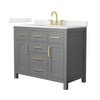 Custom image for Dark Gray with Brushed Gold Trim / Giotto Quartz / No Mirror
