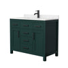 Custom image for Green with Matte Black Trim / Carrara Cultured Marble / No Mirror