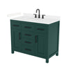 Custom image for Green with Matte Black Trim / Carrara Cultured Marble / No Mirror