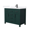 Custom image for Green with Matte Black Trim / White Quartz / No Mirror