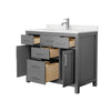 Custom image for Dark Gray with Brushed Nickel Trim / Carrara Cultured Marble / No Mirror
