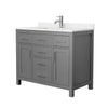 Custom image for Dark Gray with Brushed Nickel Trim / Carrara Cultured Marble / No Mirror