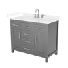 Custom image for Dark Gray with Brushed Nickel Trim / Carrara Cultured Marble / No Mirror