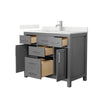 Custom image for Dark Gray with Brushed Nickel Trim / Giotto Quartz / No Mirror
