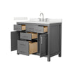 Custom image for Dark Gray with Brushed Nickel Trim / Giotto Quartz / No Mirror