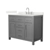 Custom image for Dark Gray with Brushed Nickel Trim / Giotto Quartz / No Mirror