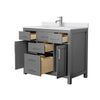 Custom image for Dark Gray with Brushed Nickel Trim / White Cultured Marble / No Mirror
