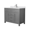 Custom image for Dark Gray with Brushed Nickel Trim / White Cultured Marble / No Mirror