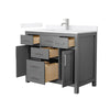 Custom image for Dark Gray with Brushed Nickel Trim / White Quartz / No Mirror