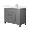 Custom image for Dark Gray with Brushed Nickel Trim / White Quartz / No Mirror