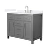 Custom image for Dark Gray with Brushed Nickel Trim / White Quartz / No Mirror