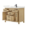 Custom image for Whitewashed Oak with Matte Black Trim / Giotto Quartz / No Mirror