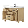 Custom image for Whitewashed Oak with Matte Black Trim / Giotto Quartz / No Mirror